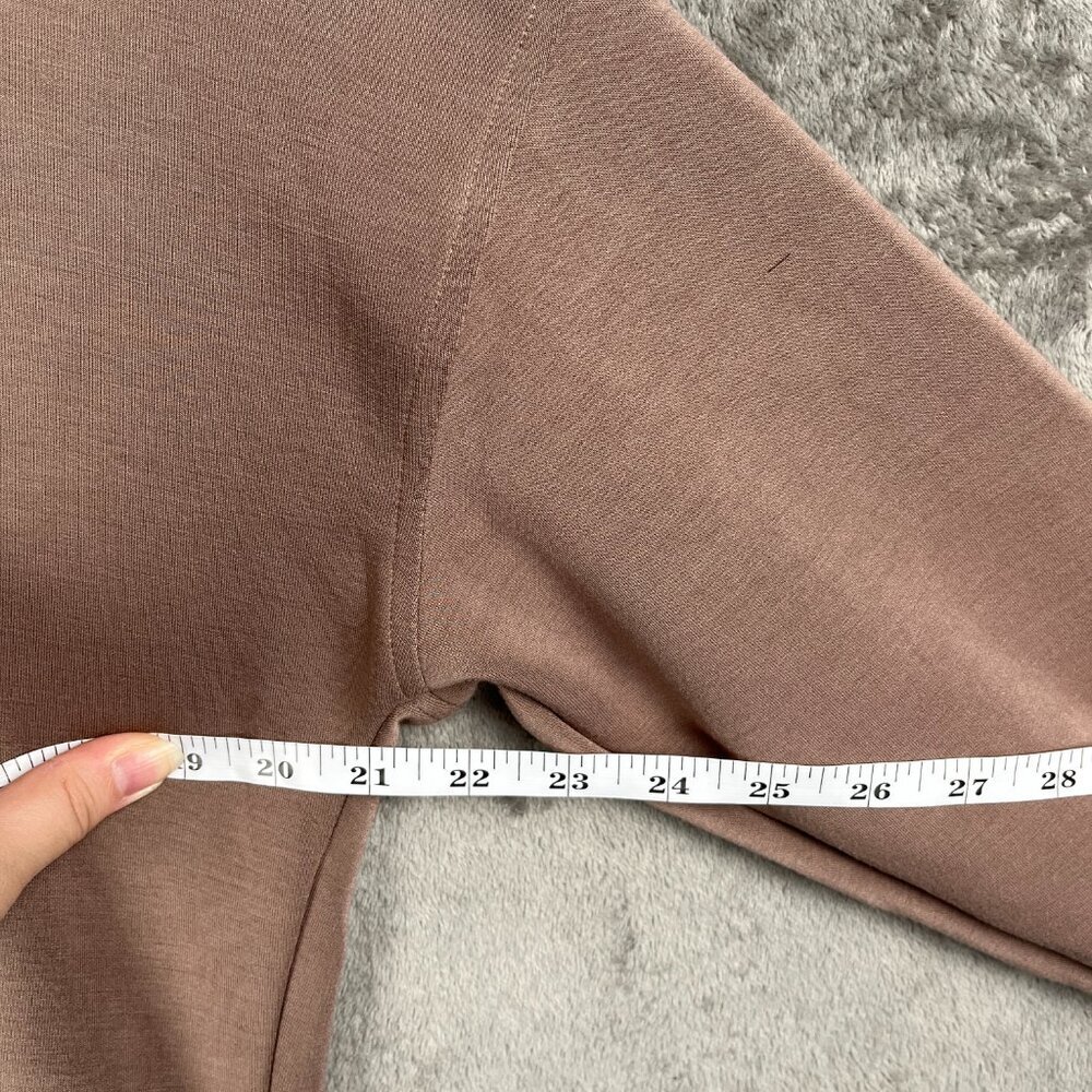 Scoop Ultimate Scubaknit V Neck Sweatshirt Women's S Brown Pullover Minimalist - Picture 7 of 8